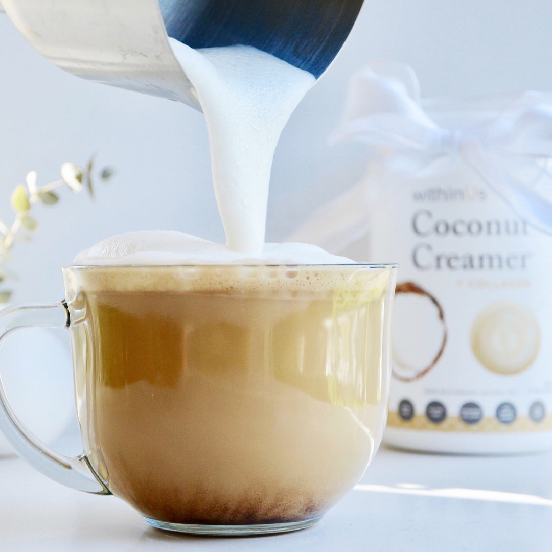 Foamy Peppermint Mocha Latte Recipe + Collagen