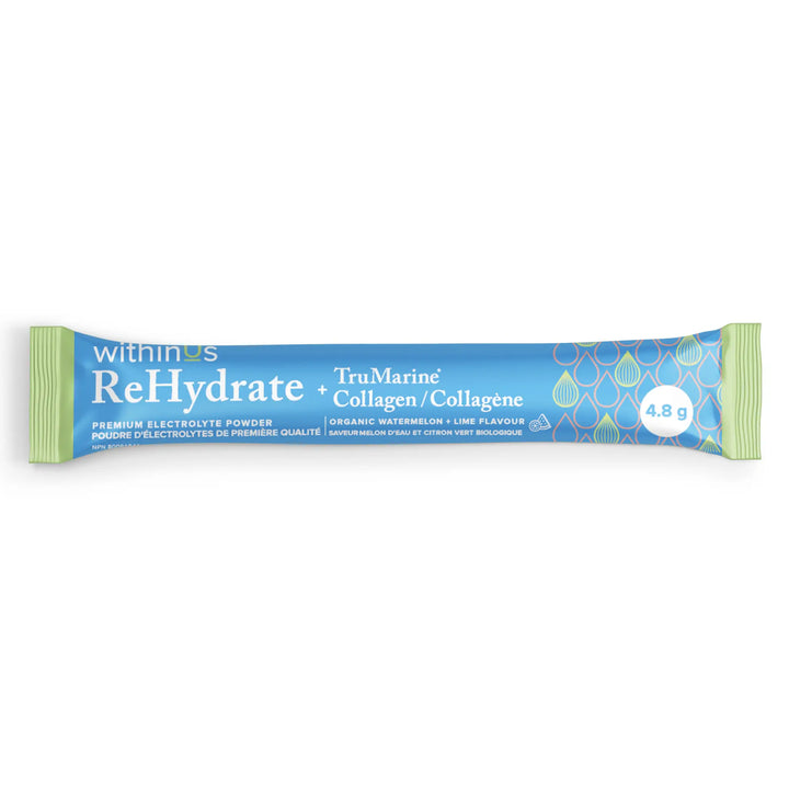 ReHydrate + TruMarine® 胶原蛋白水柠檬水样品