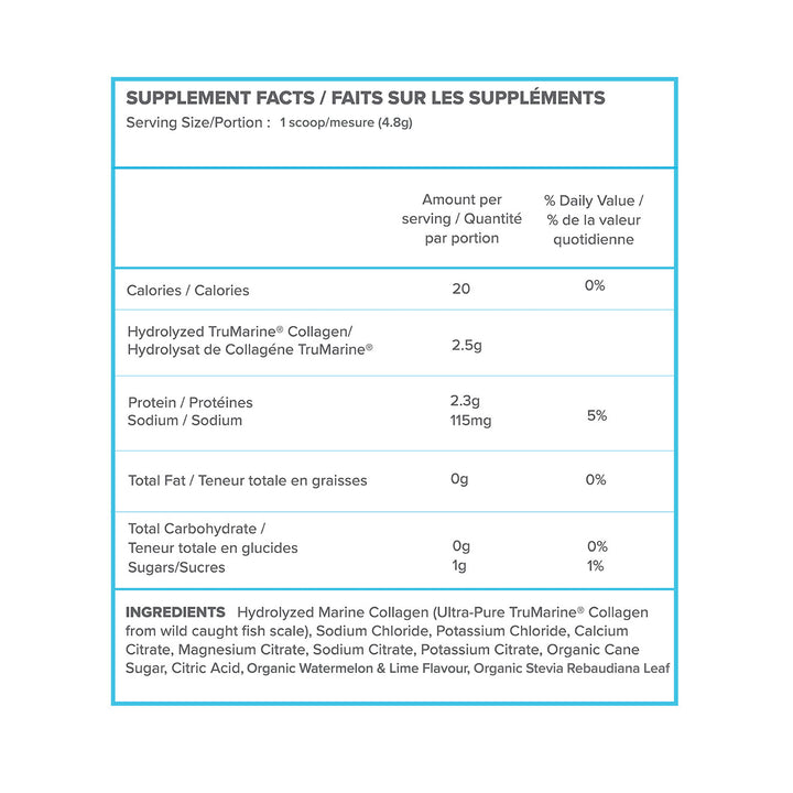 ReHydrate + TruMarine® Collagen Jar - WATERMELON LIME - 30 Servings