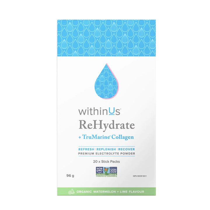 ReHydrate + TruMarine® Collagen Box WATERMELON LIME- 20 支装