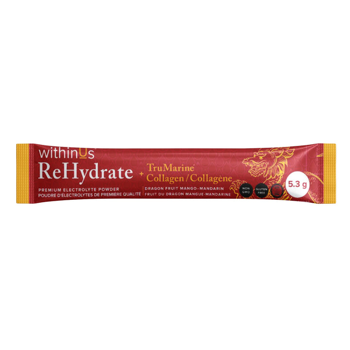 *NEW* ReHydrate + TruMarine® Collagen DRAGONFRUIT MANGO MANDARIN - 50 Stick Packs