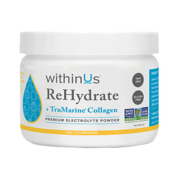 ReHydrate + TruMarine® Collagen Jar - LEMON - 30 Servings