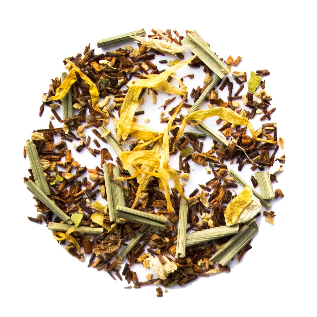 Lemon Ginger Rooibos Herbal Tea - Pyramid Tea Bags