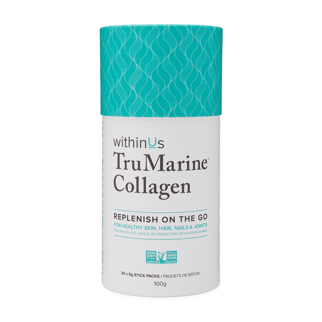 Photo of withinUs TruMarine Collagen stick pack canister
